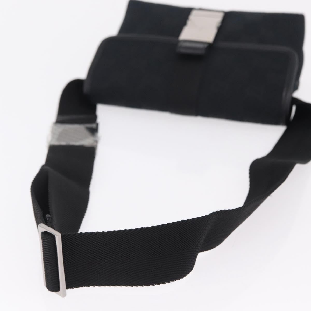 Gucci Buckle Waist GG Canvas, Black, Canvas, Handbag