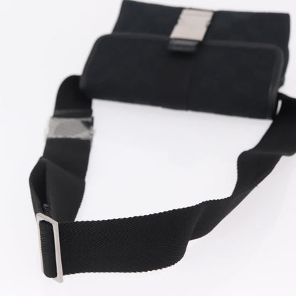 Gucci Buckle Waist GG Canvas, Black, Canvas, Handbag