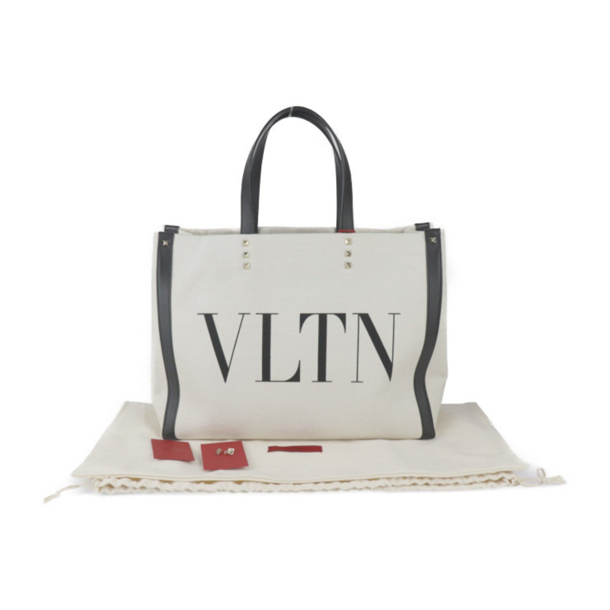 Valentino Garavani VLTN, White, Canvas, tote