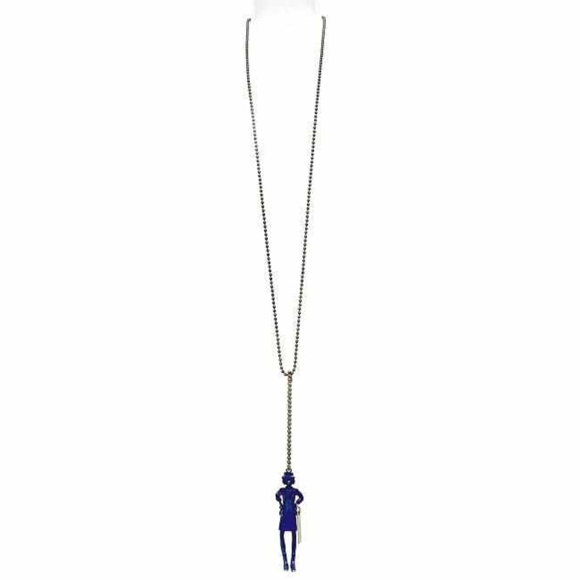 Chanel Mademoiselle, Blue, Metal, necklace