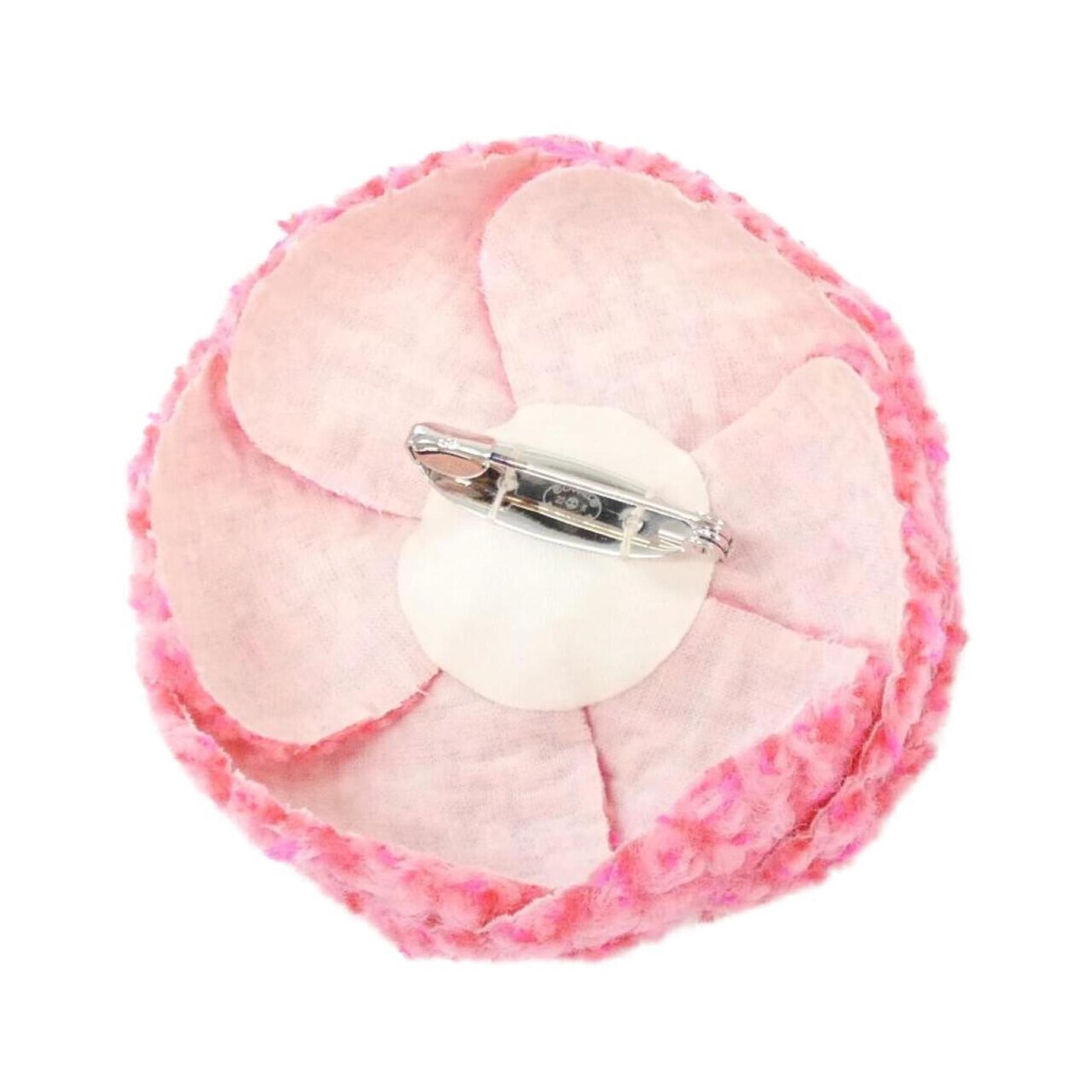 Chanel Camellia, Pink, Wool, brooch