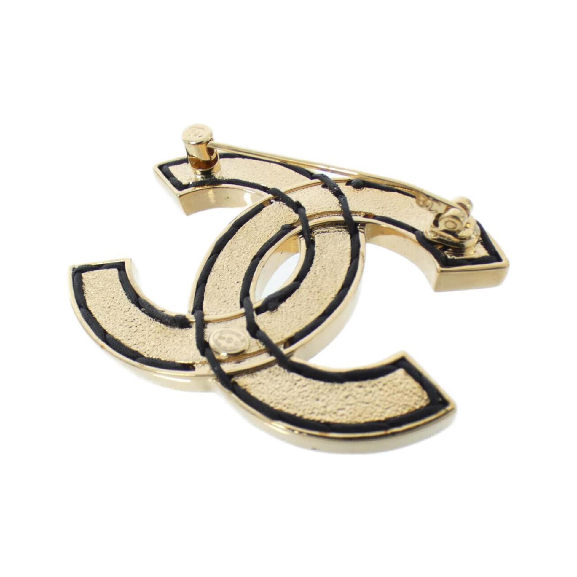 Chanel Coco Mark, White, Gold Plated, brooch