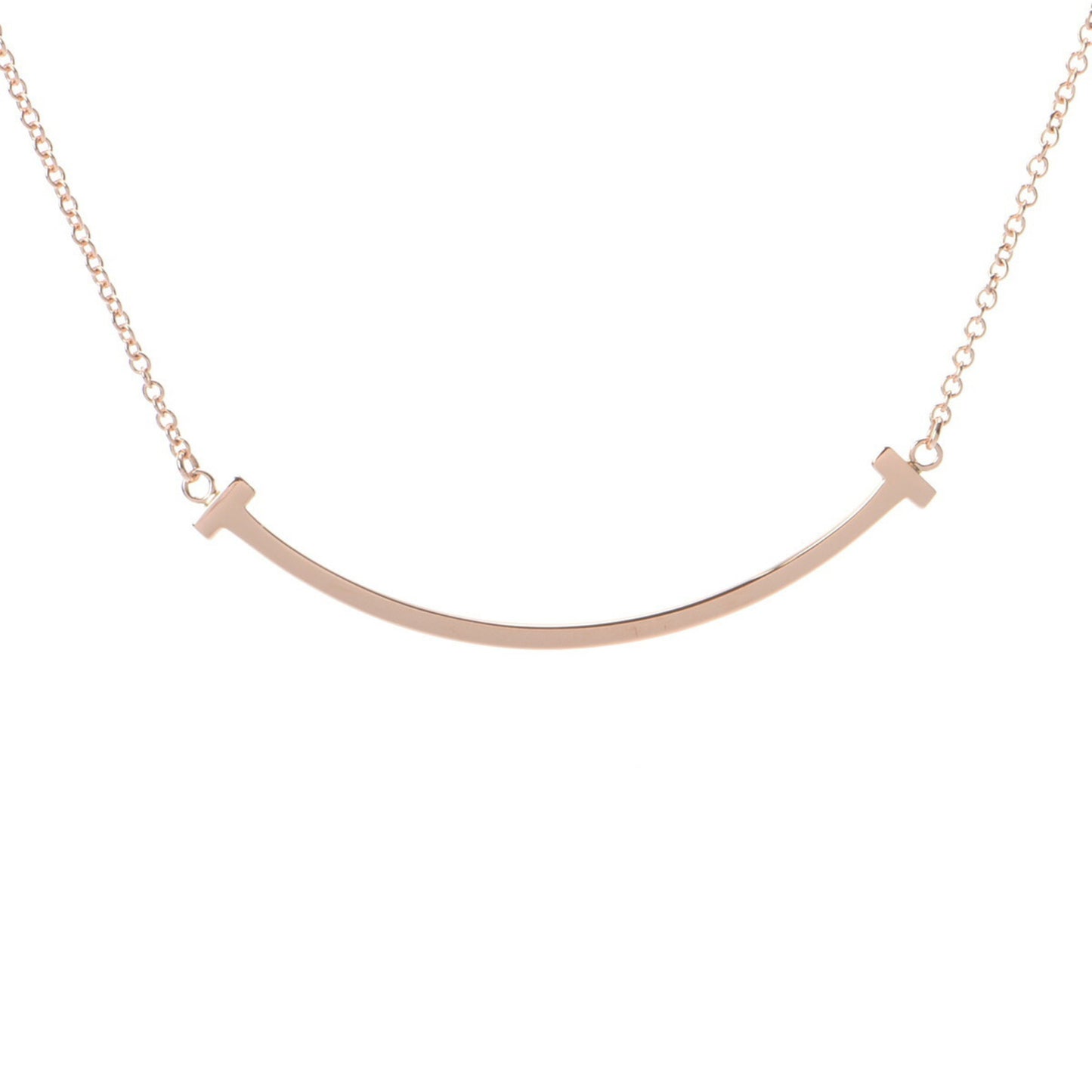 Tiffany & Co T Smile, Gold, Rose Gold, necklace