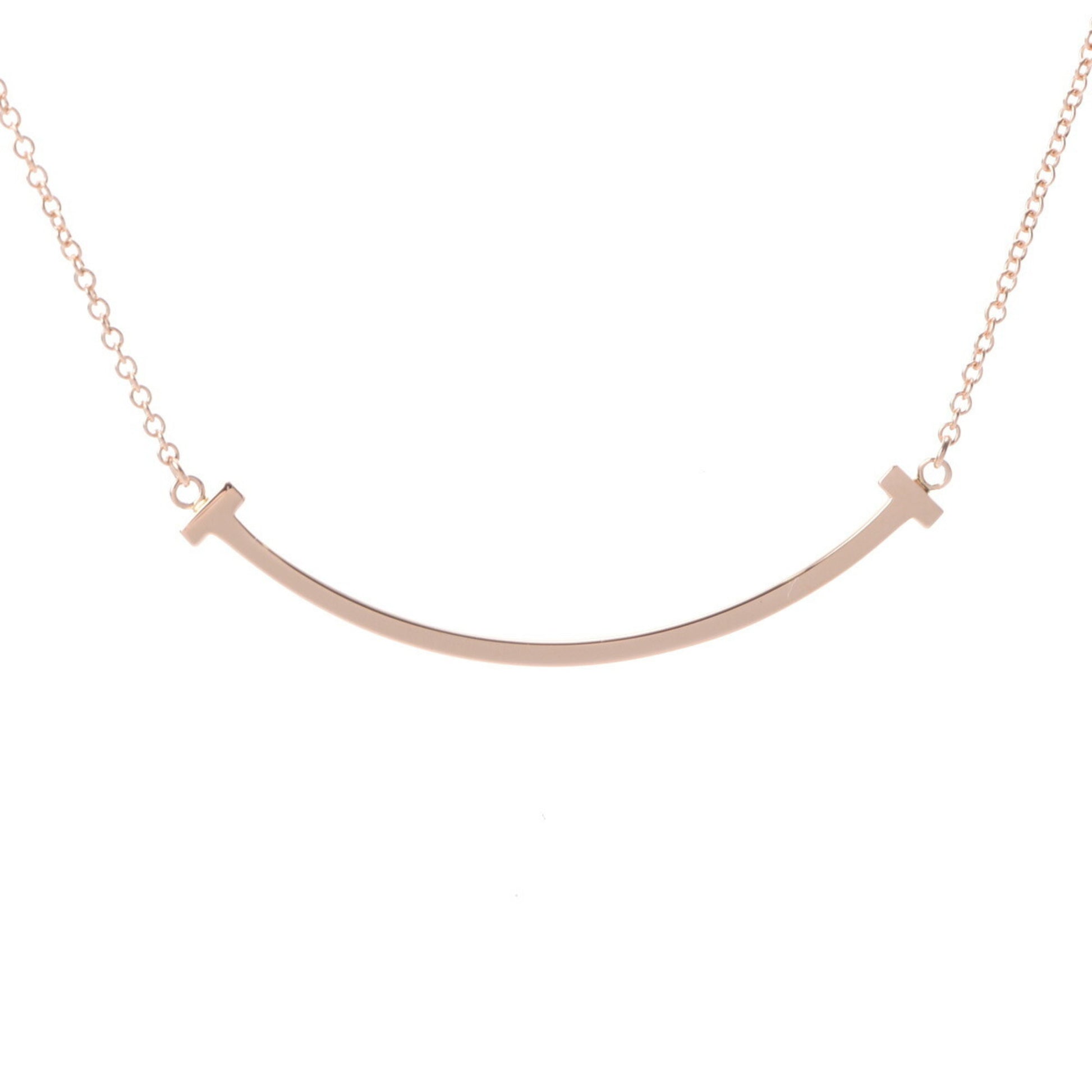 Tiffany & Co T Smile, Gold, Rose Gold, necklace