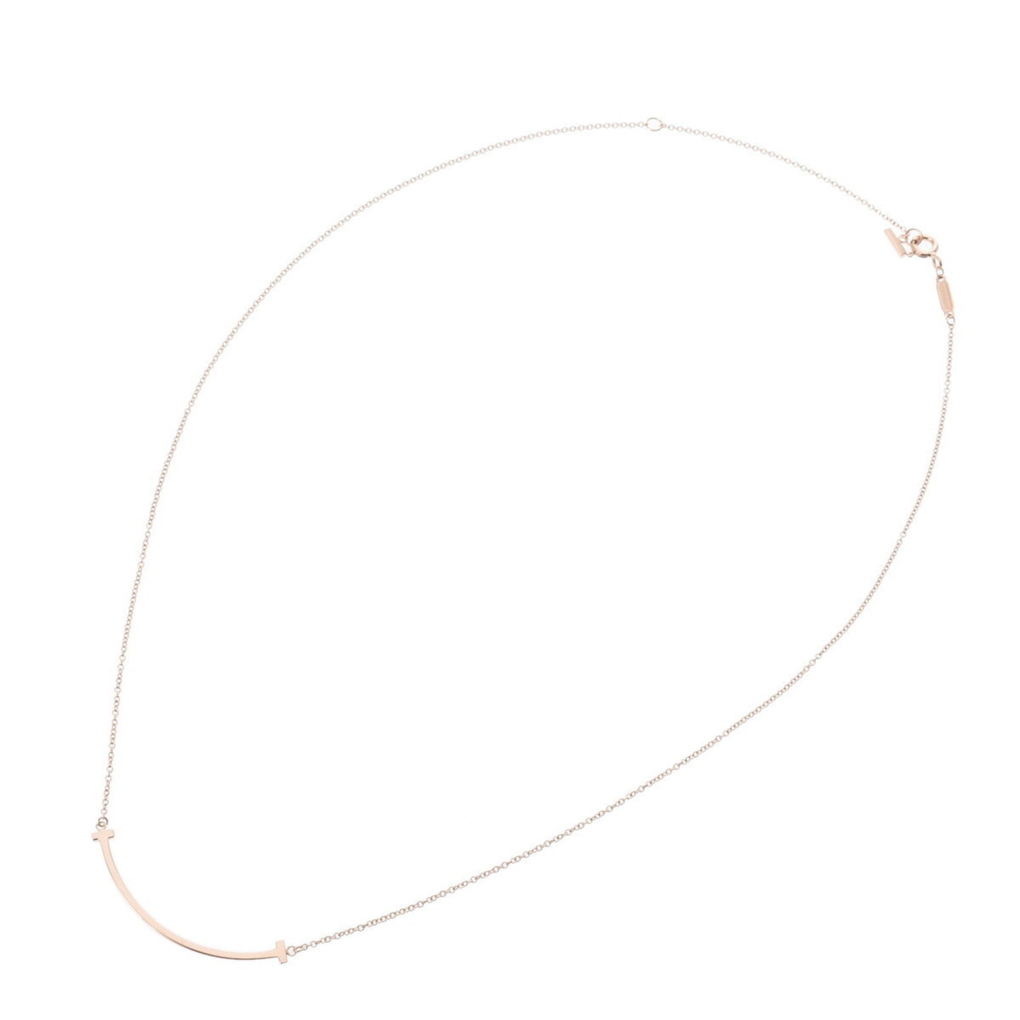 Tiffany & Co T Smile, Gold, Rose Gold, necklace