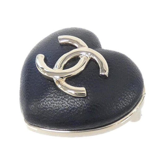 Chanel Coco Mark, Navy, Leather, brooch