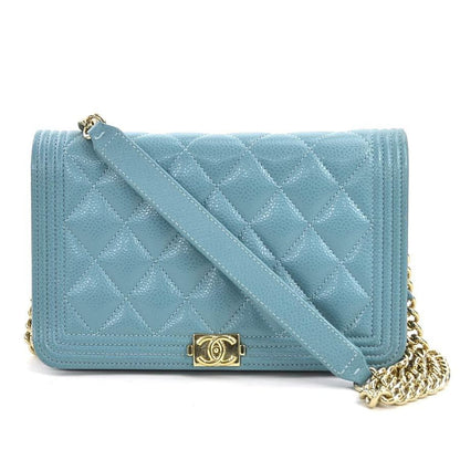 Chanel Boy, Gold, Leather, wallet