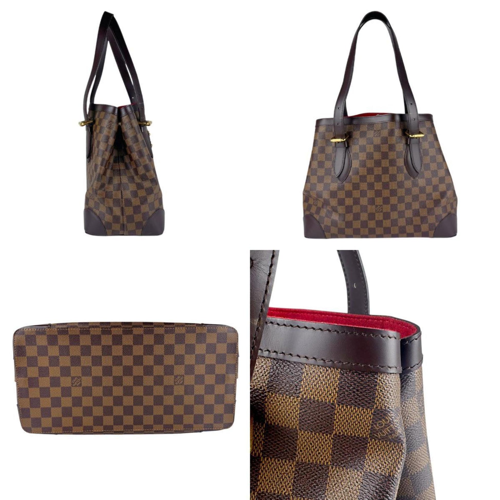 Louis Vuitton Hampstead, Brown, Canvas, shoulder