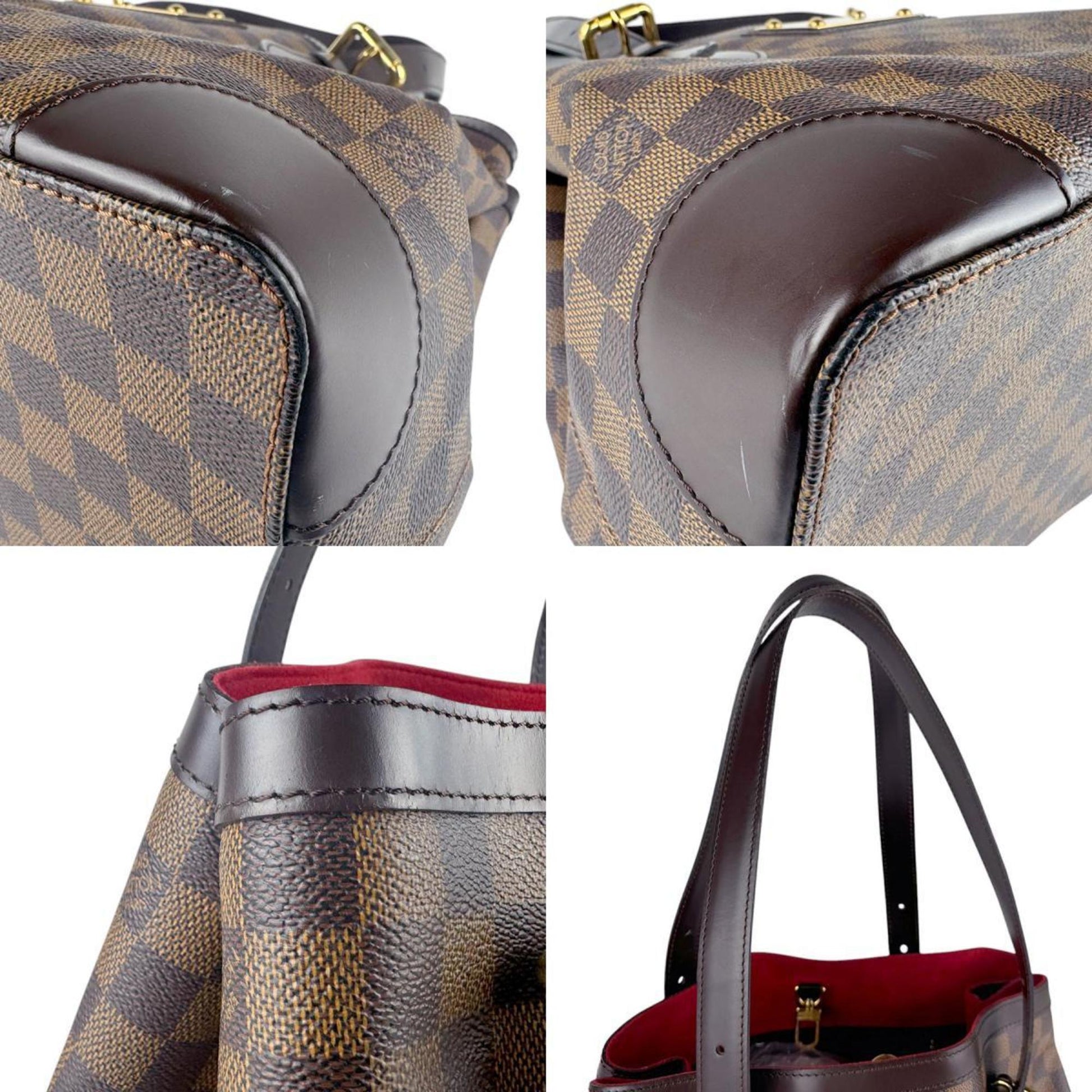 Louis Vuitton Hampstead, Brown, Canvas, shoulder