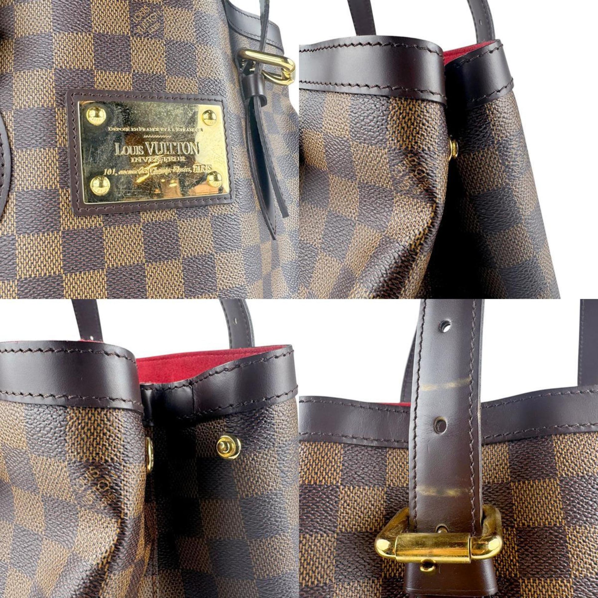 Louis Vuitton Hampstead, Brown, Canvas, shoulder