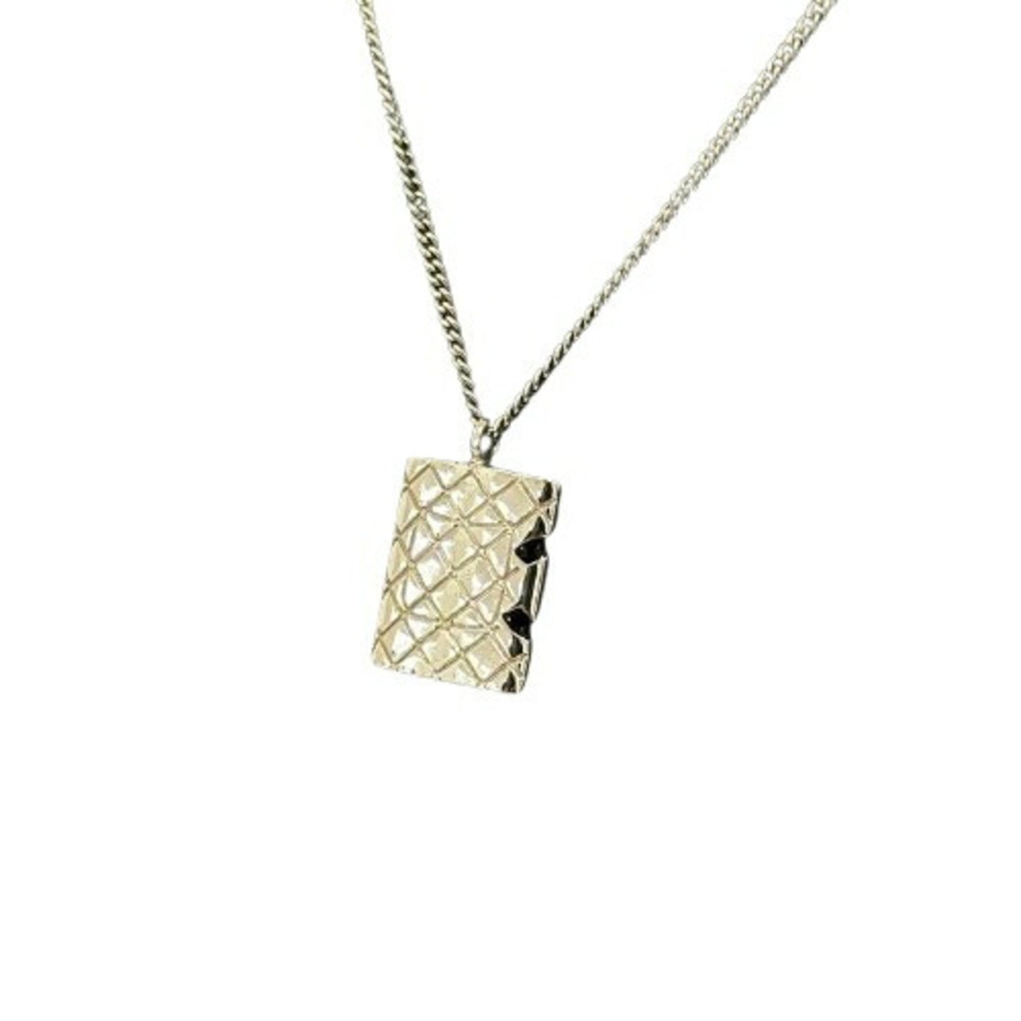 Chanel Coco Mark, Silver, Metal, necklace