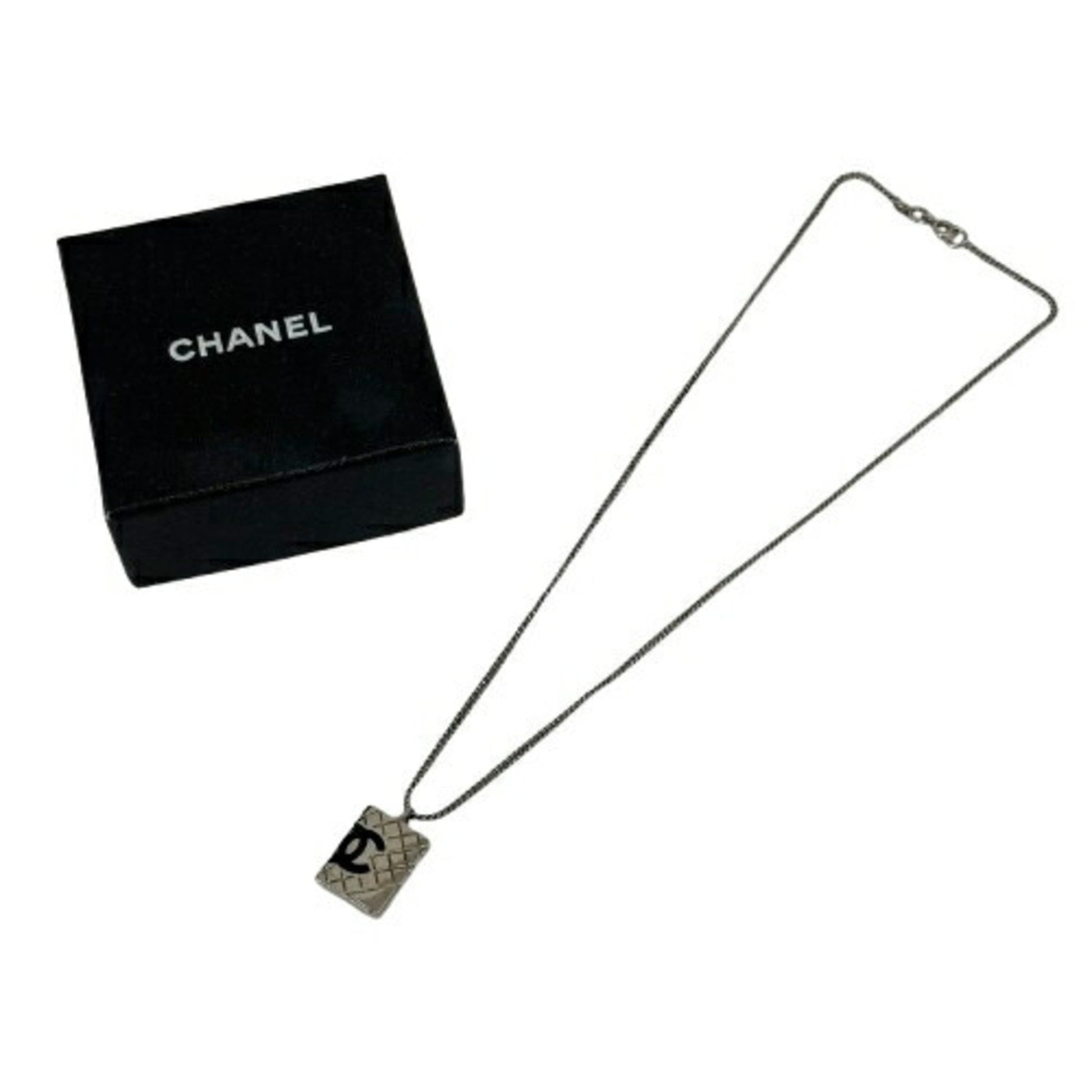 Chanel Coco Mark, Silver, Metal, necklace