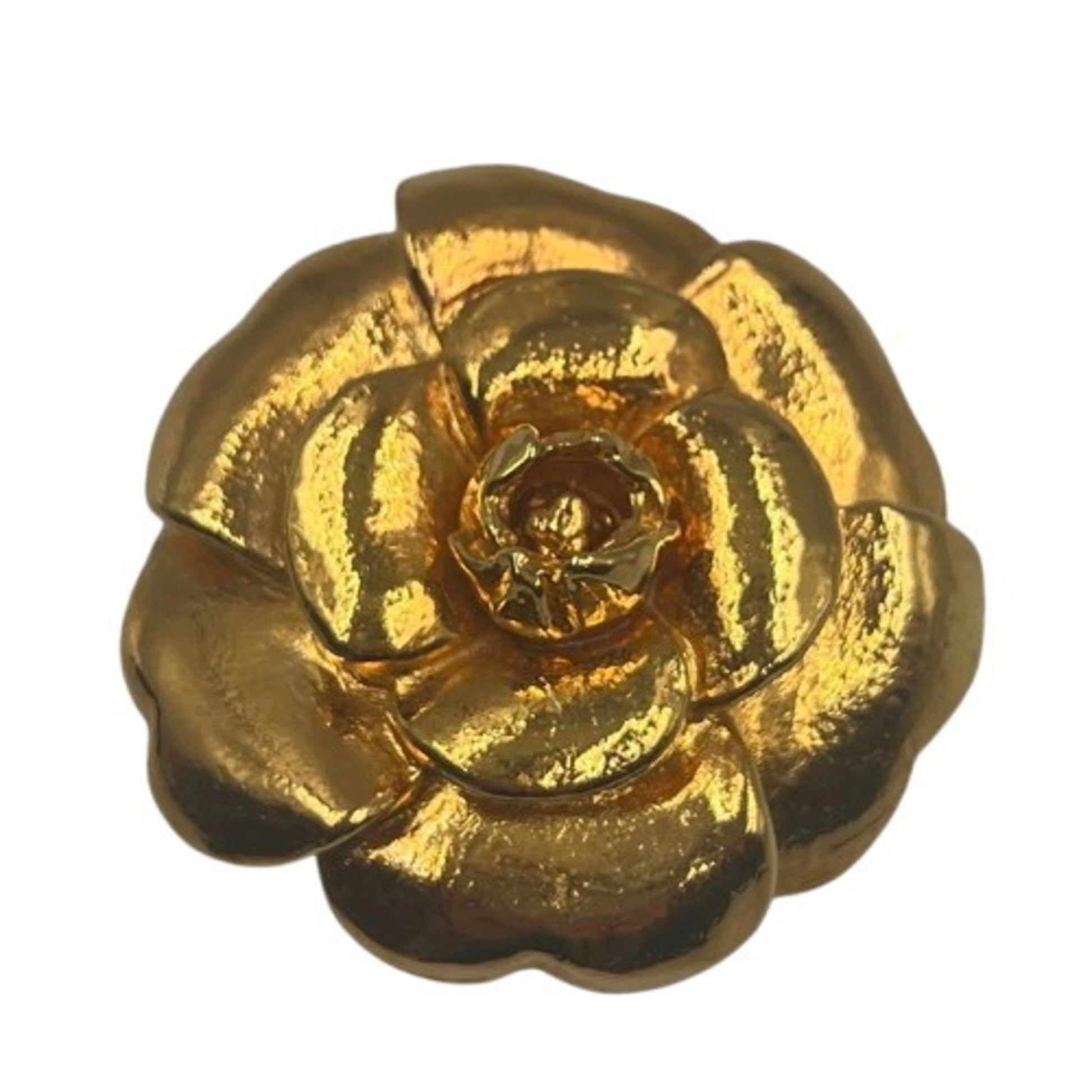 Chanel Camellia, Gold, Gold Plated, brooch