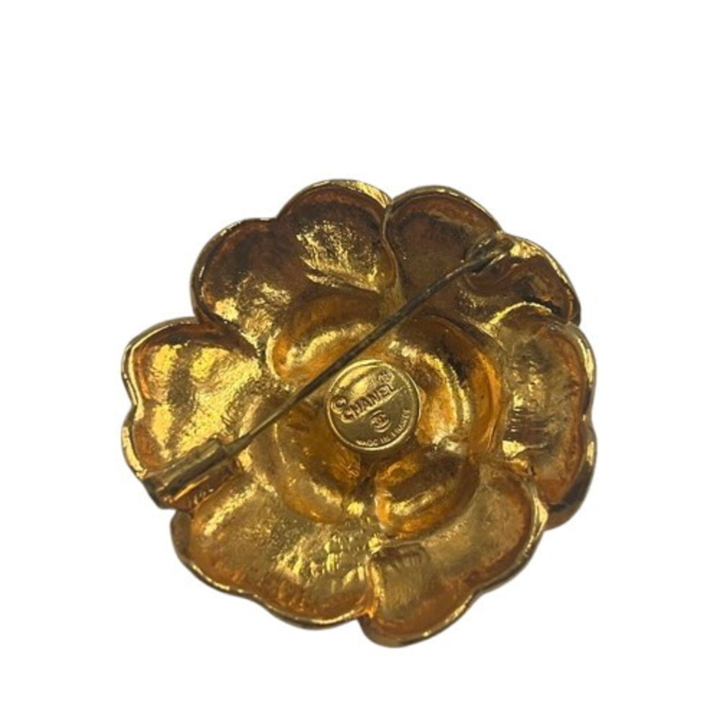 Chanel Camellia, Gold, Gold Plated, brooch