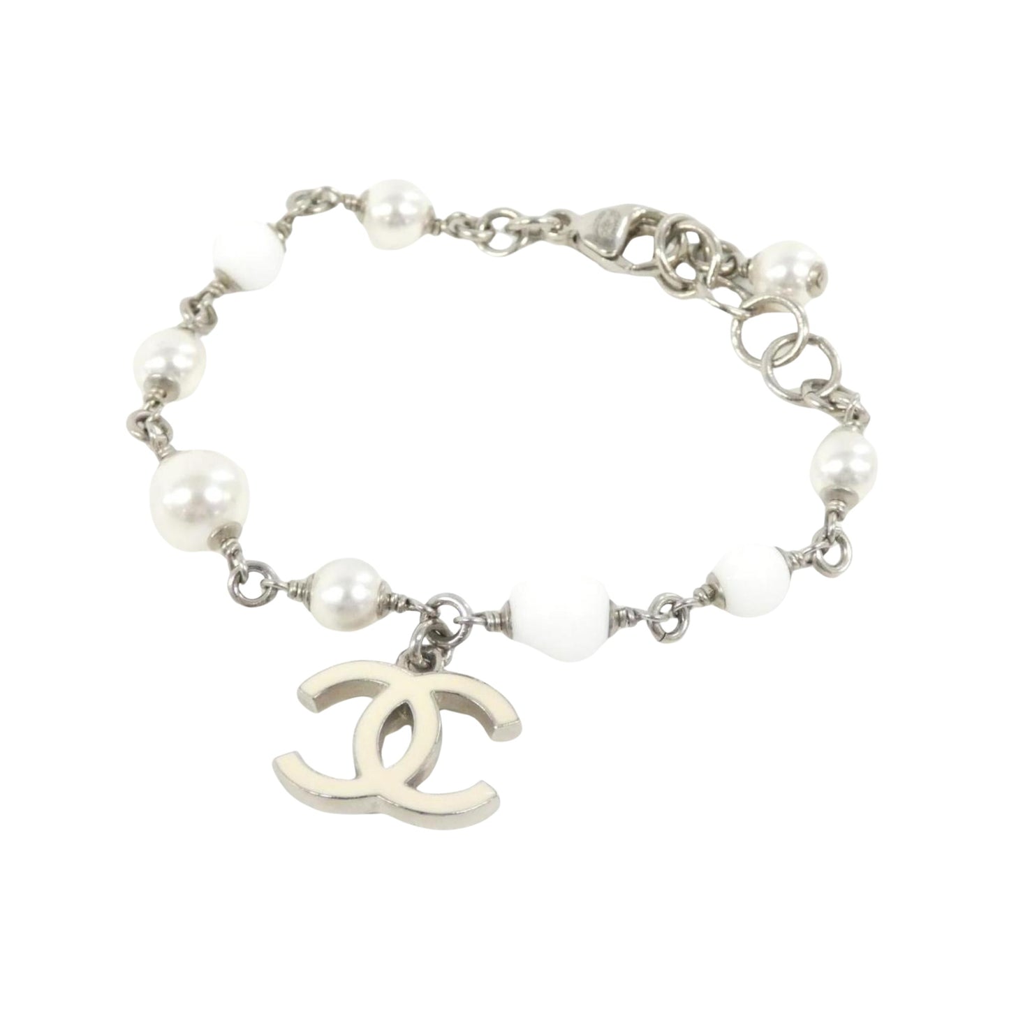 Chanel Coco Mark, Silver, Metal, bracelet