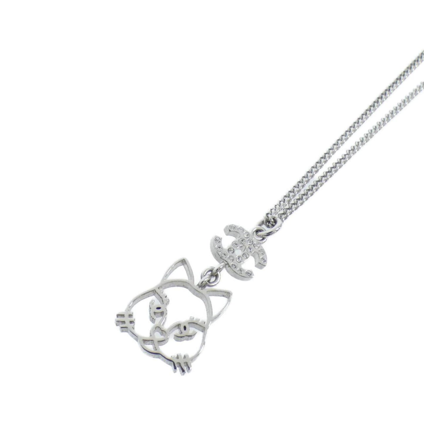 Chanel Coco Mark, Silver, Metal, necklace