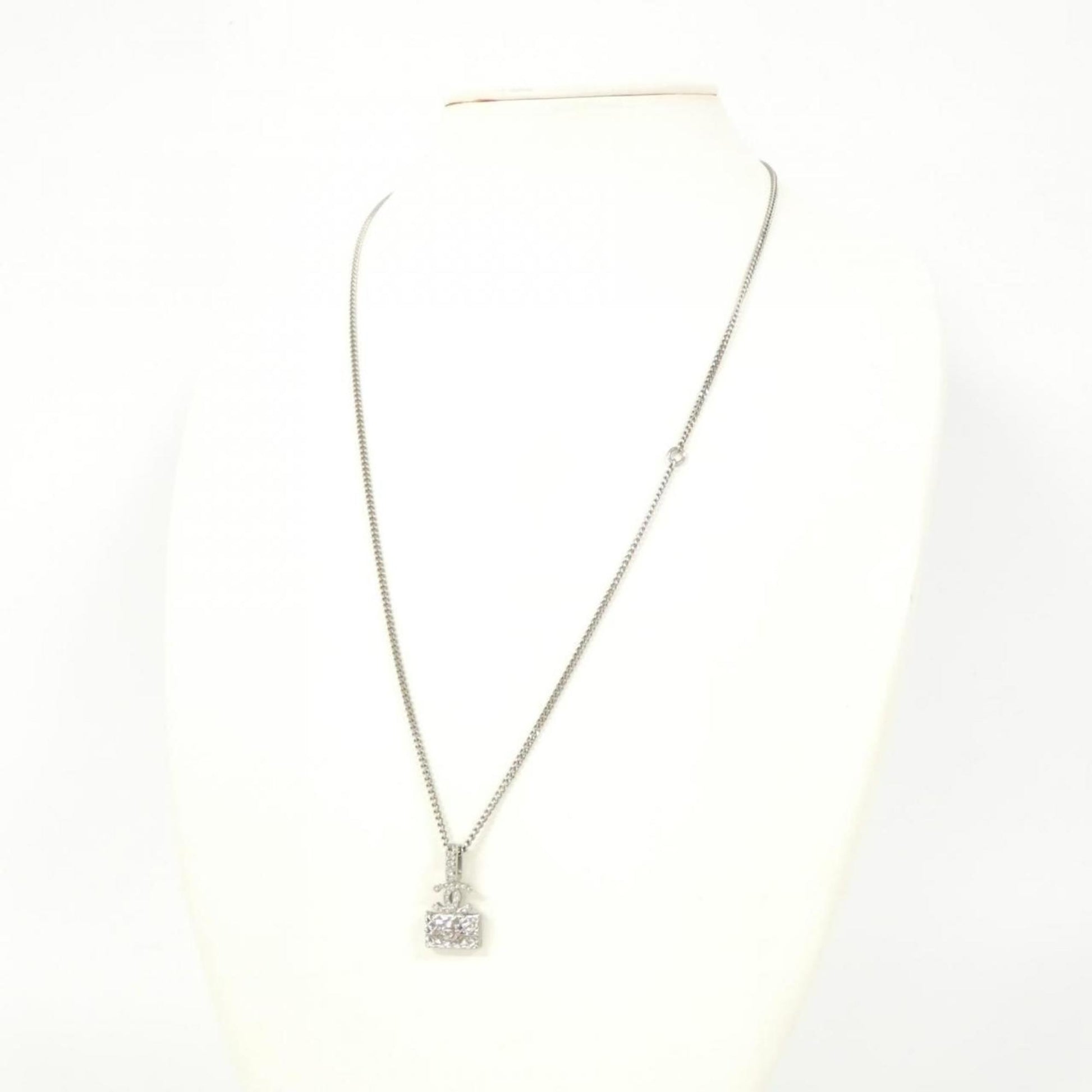 Chanel Coco Mark, Silver, Metal, necklace