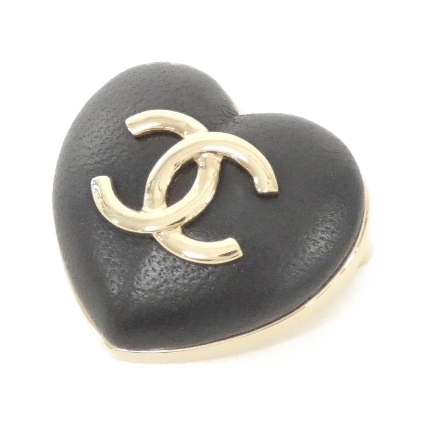 Chanel, Black, Leather, brooch