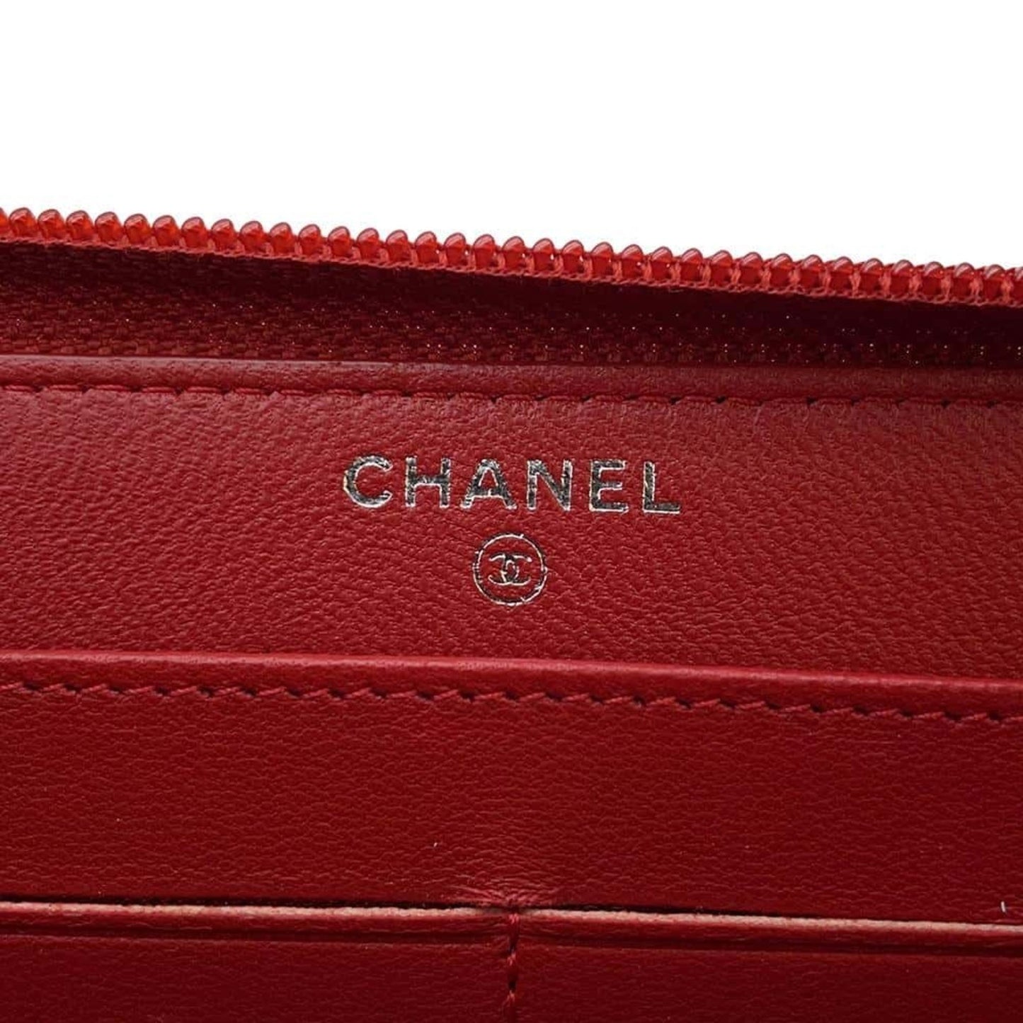 Chanel Boy, Red, Leather, wallet