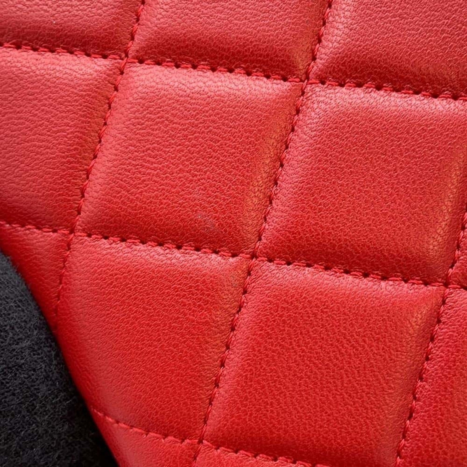 Chanel Boy, Red, Leather, wallet