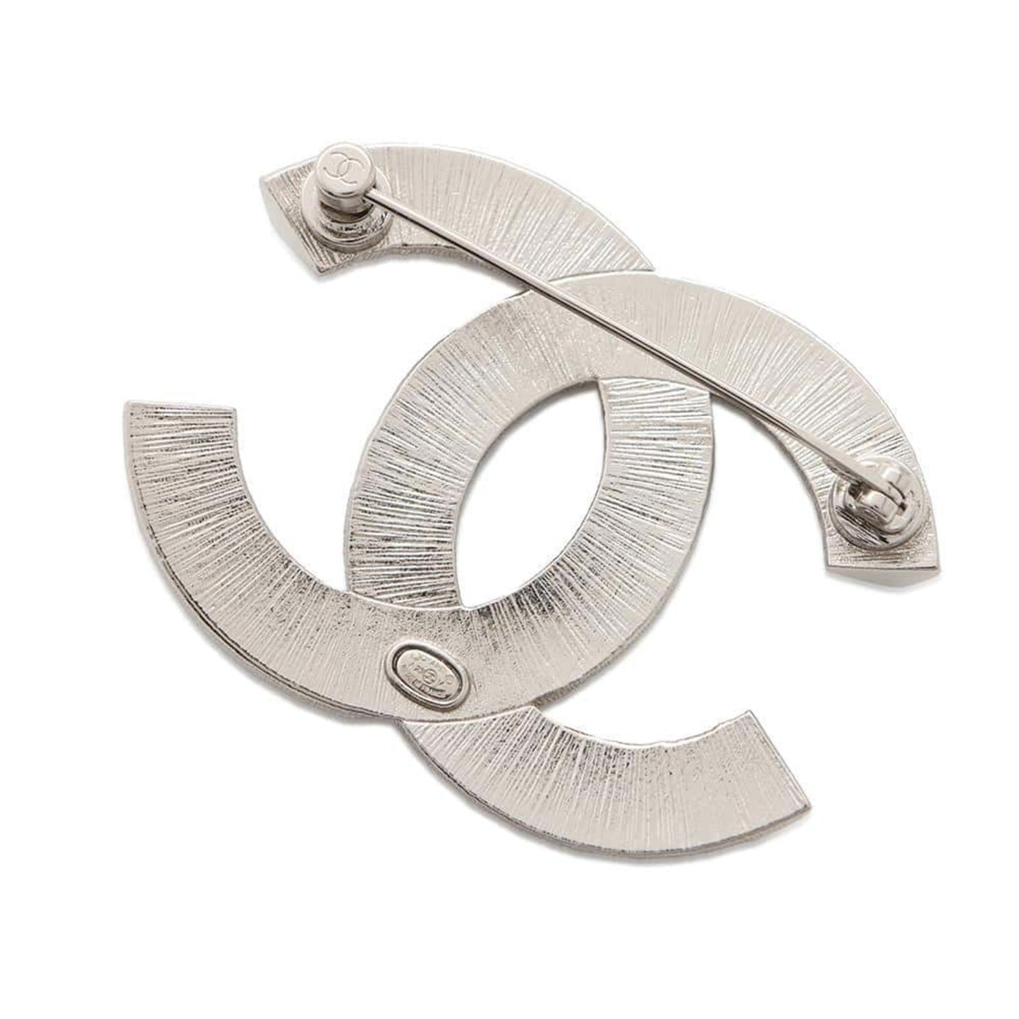 Chanel Coco Mark, Silver, Metal, brooch