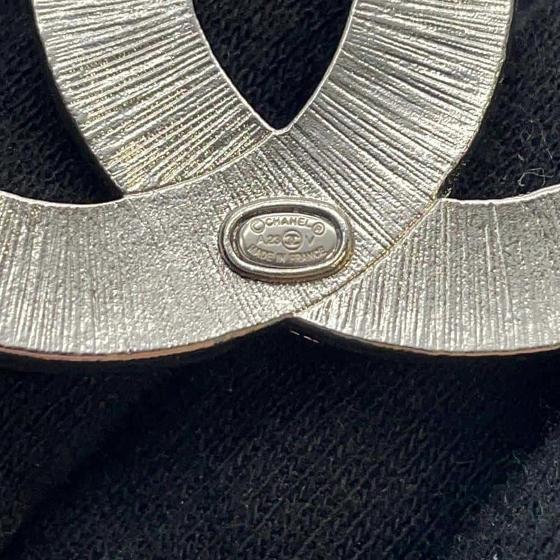 Chanel Coco Mark, Silver, Metal, brooch