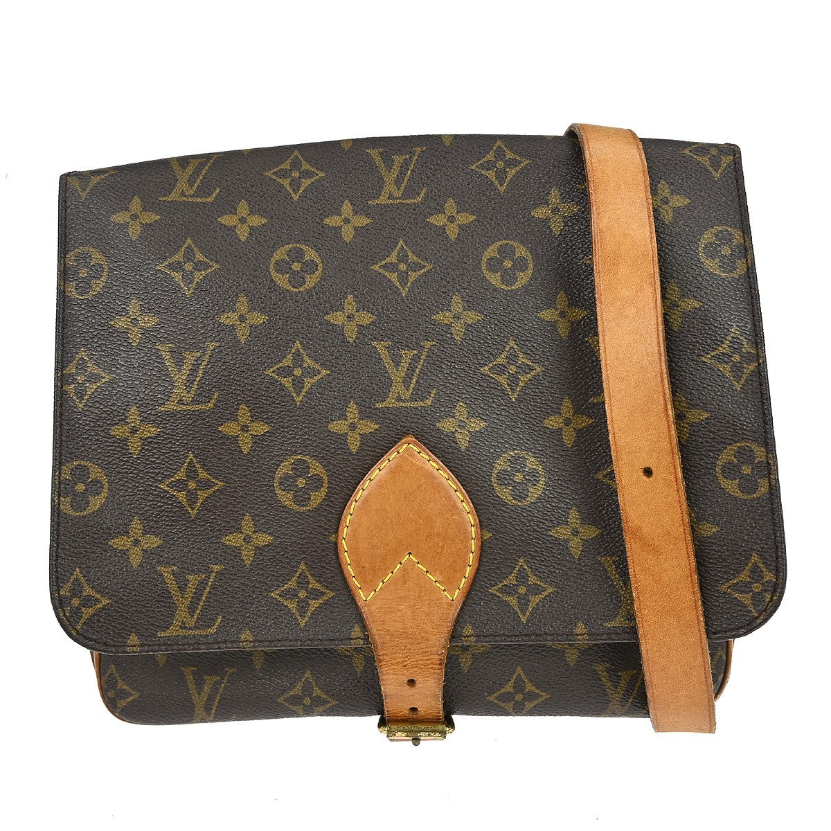 Louis Vuitton Cartouchiere Monogram, Brown, Canvas, Shoulder Bag
