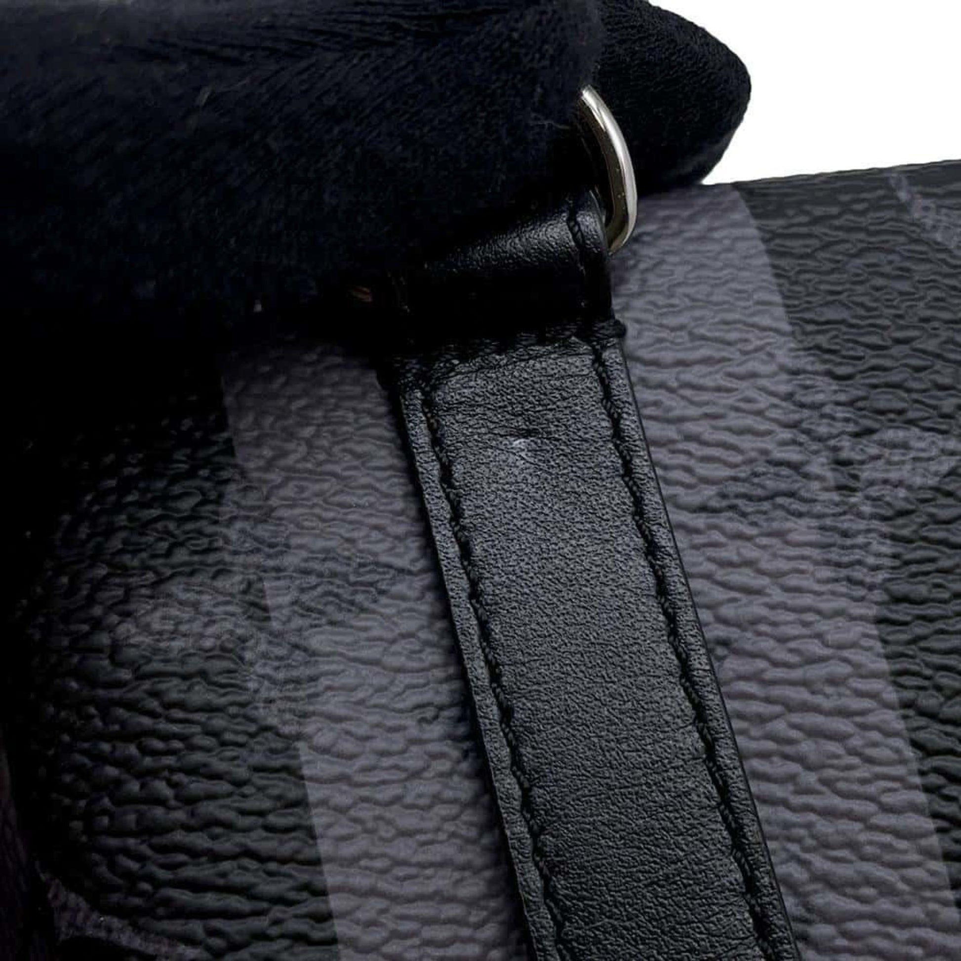 Louis Vuitton Pochette Clés, Black, Canvas, wallet