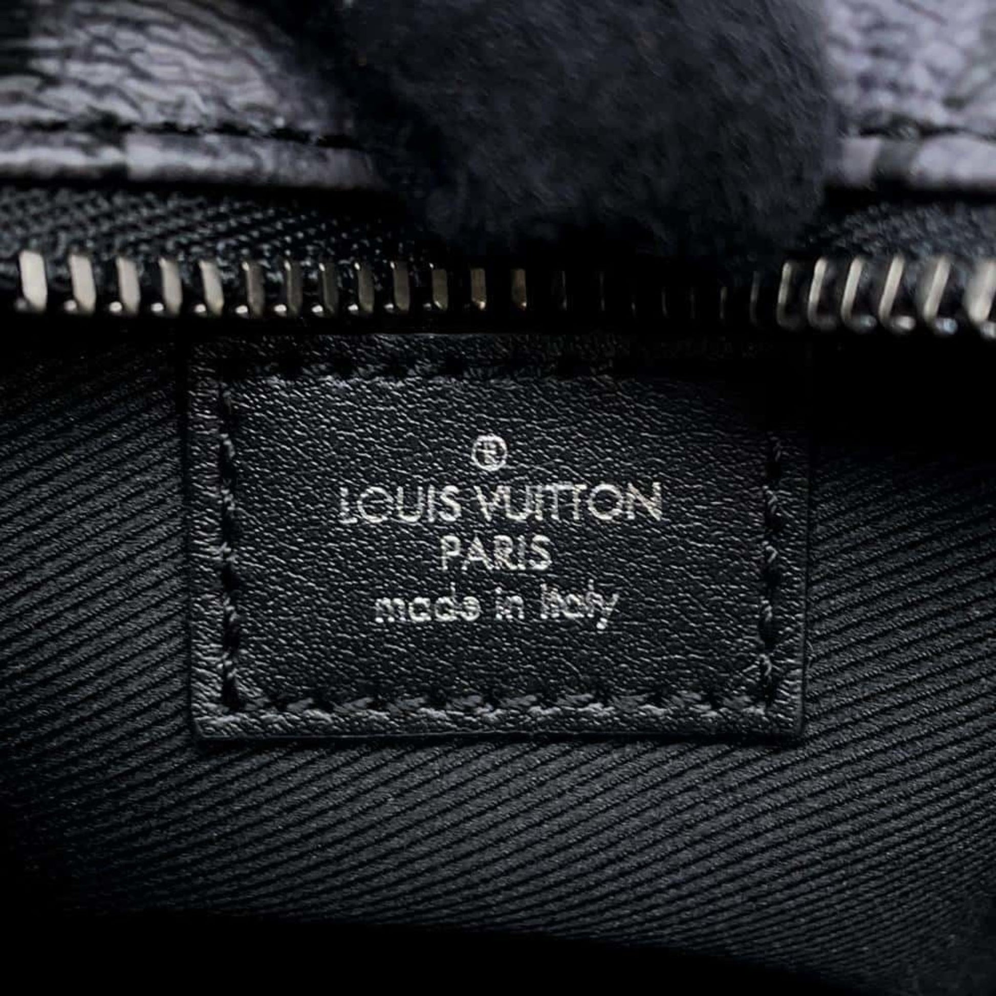 Louis Vuitton Pochette Clés, Black, Canvas, wallet