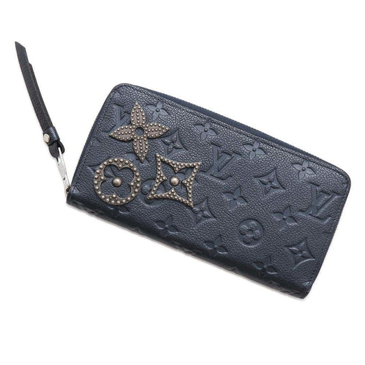 Louis Vuitton Zippy wallet, Navy, Leather, wallet