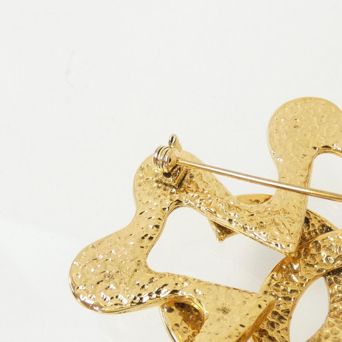 Chanel Clover, Gold, Gold Plated, brooch