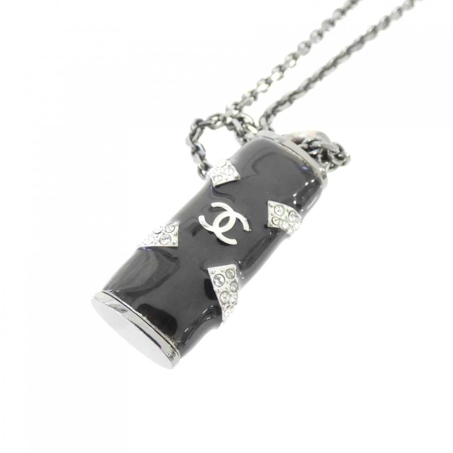 Chanel Coco Mark, Black, Metal, necklace