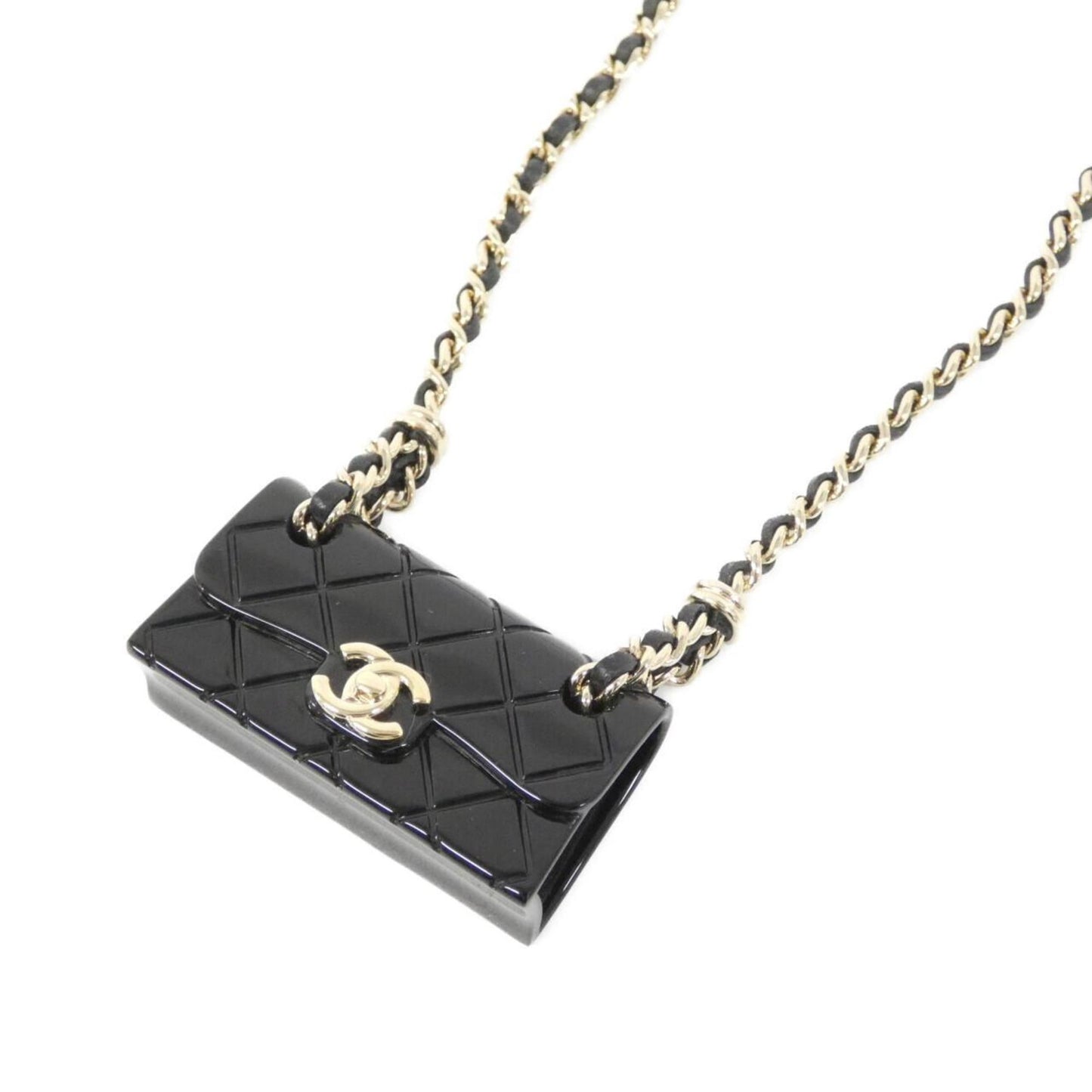 Chanel, Black, Leather, necklace