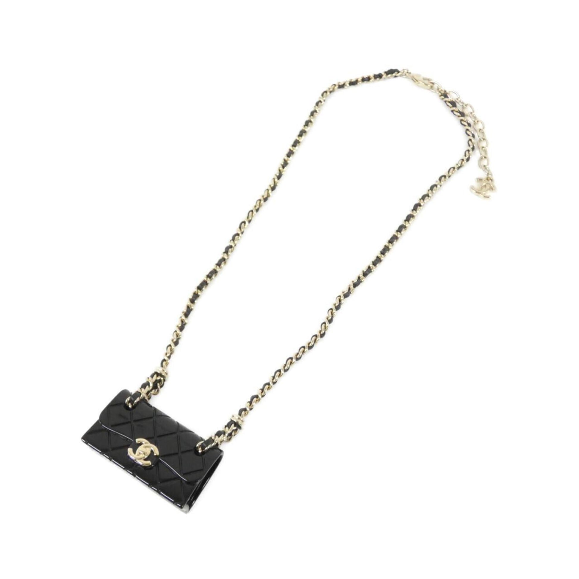 Chanel, Black, Leather, necklace