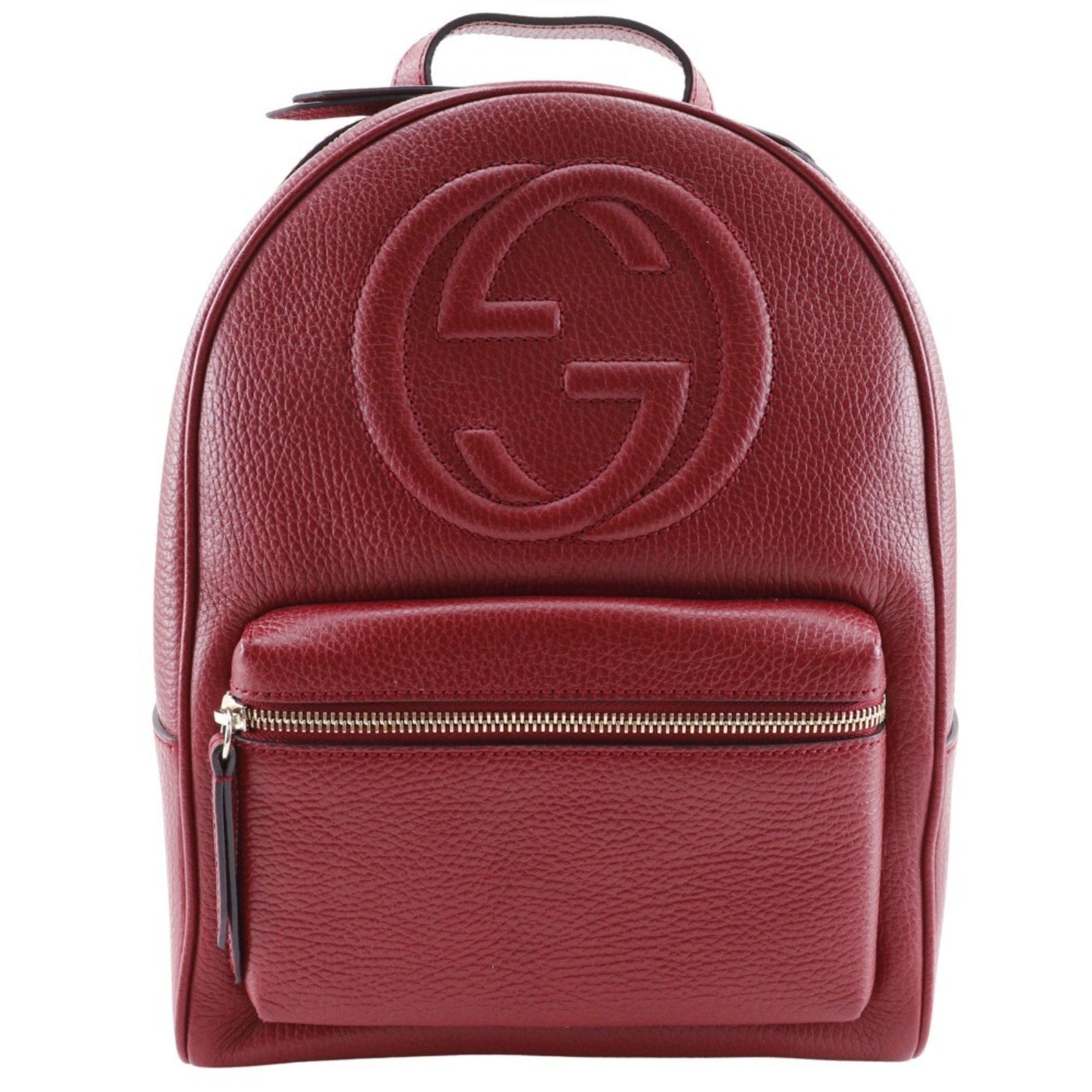 Gucci Soho, Red, Leather, backpack