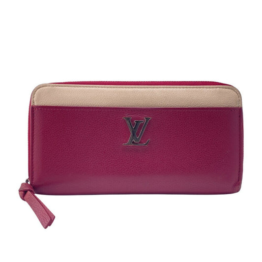 Louis Vuitton Lockme, Pink, Leather, wallet