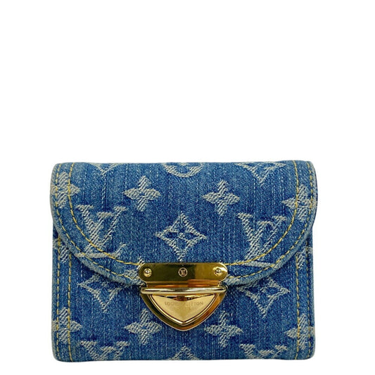 Louis Vuitton Victorine, Blue, Denim - Jeans, wallet