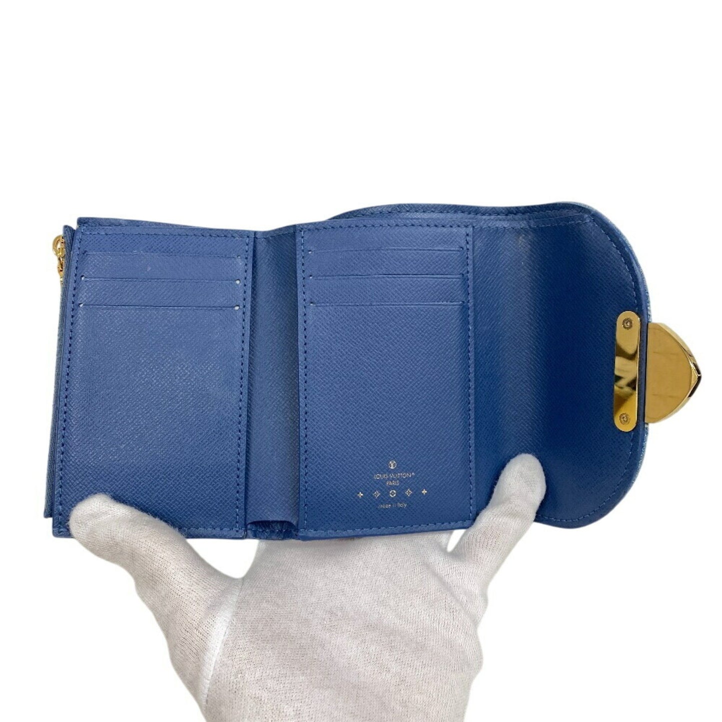 Louis Vuitton Victorine, Blue, Denim - Jeans, wallet