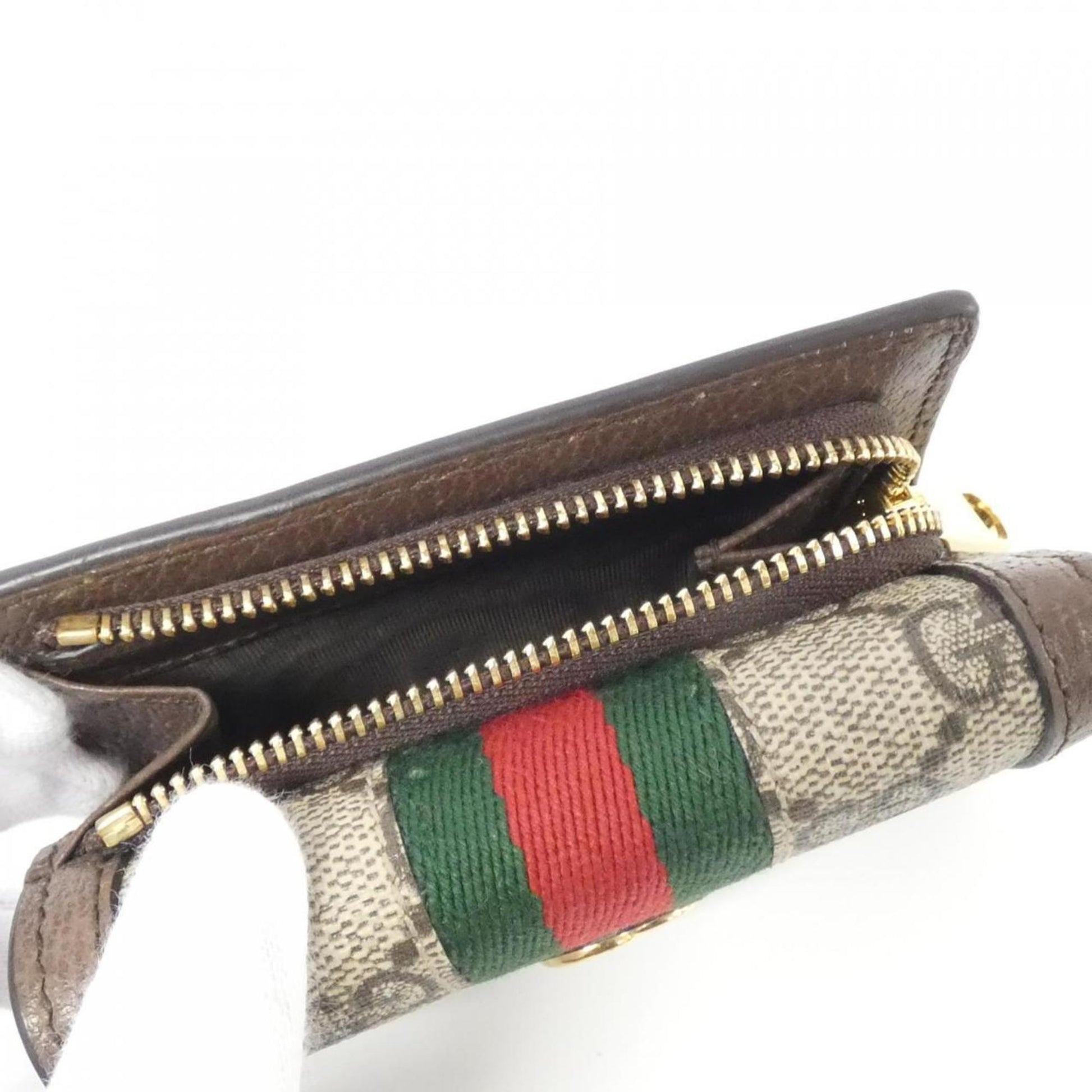 Gucci Ophidia, Brown, Canvas, wallet