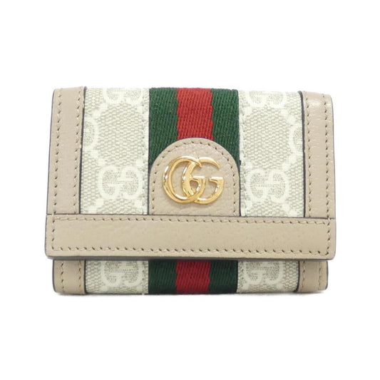 Gucci Ophidia, Beige, Canvas, wallet