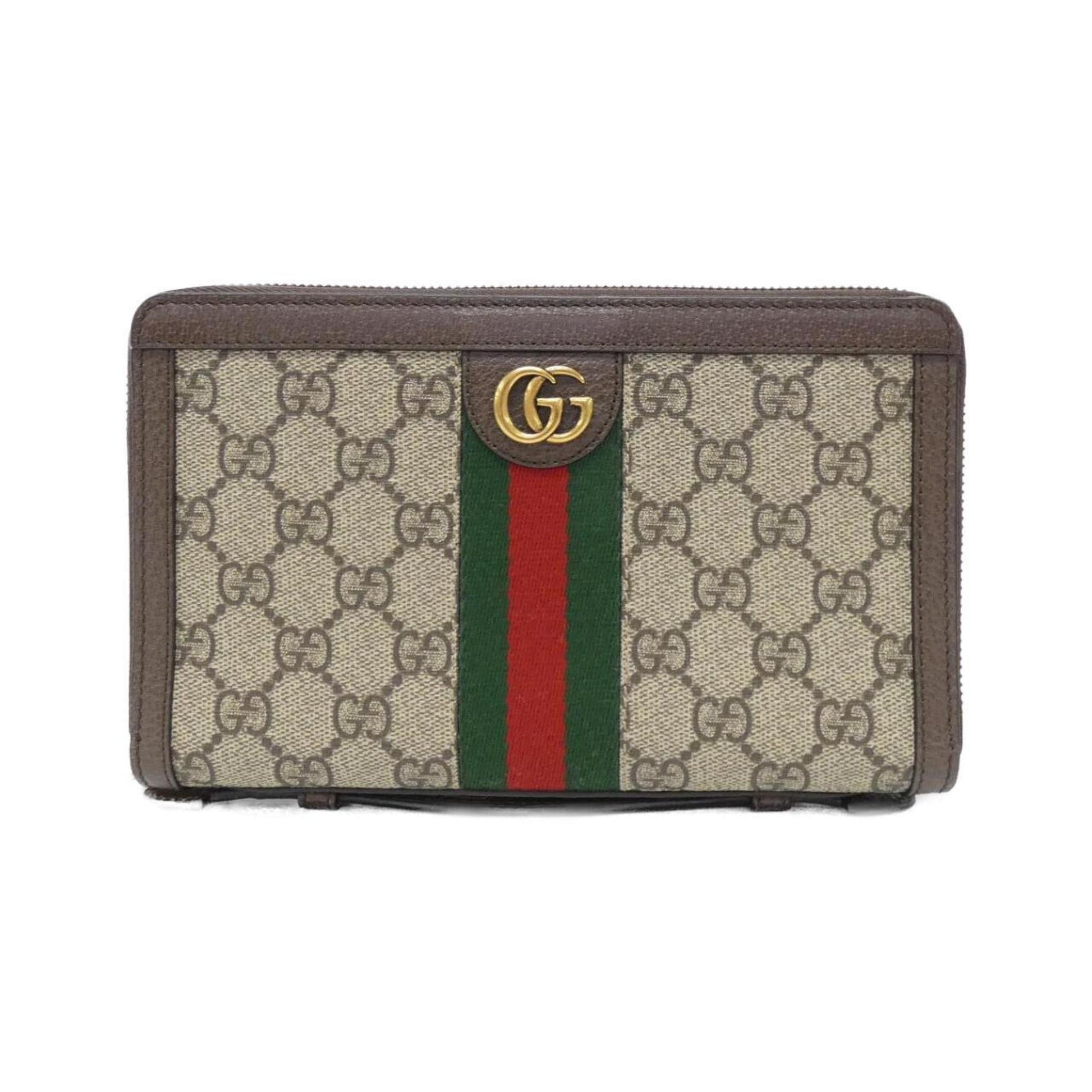 Gucci Ophidia, Beige, Canvas, wallet