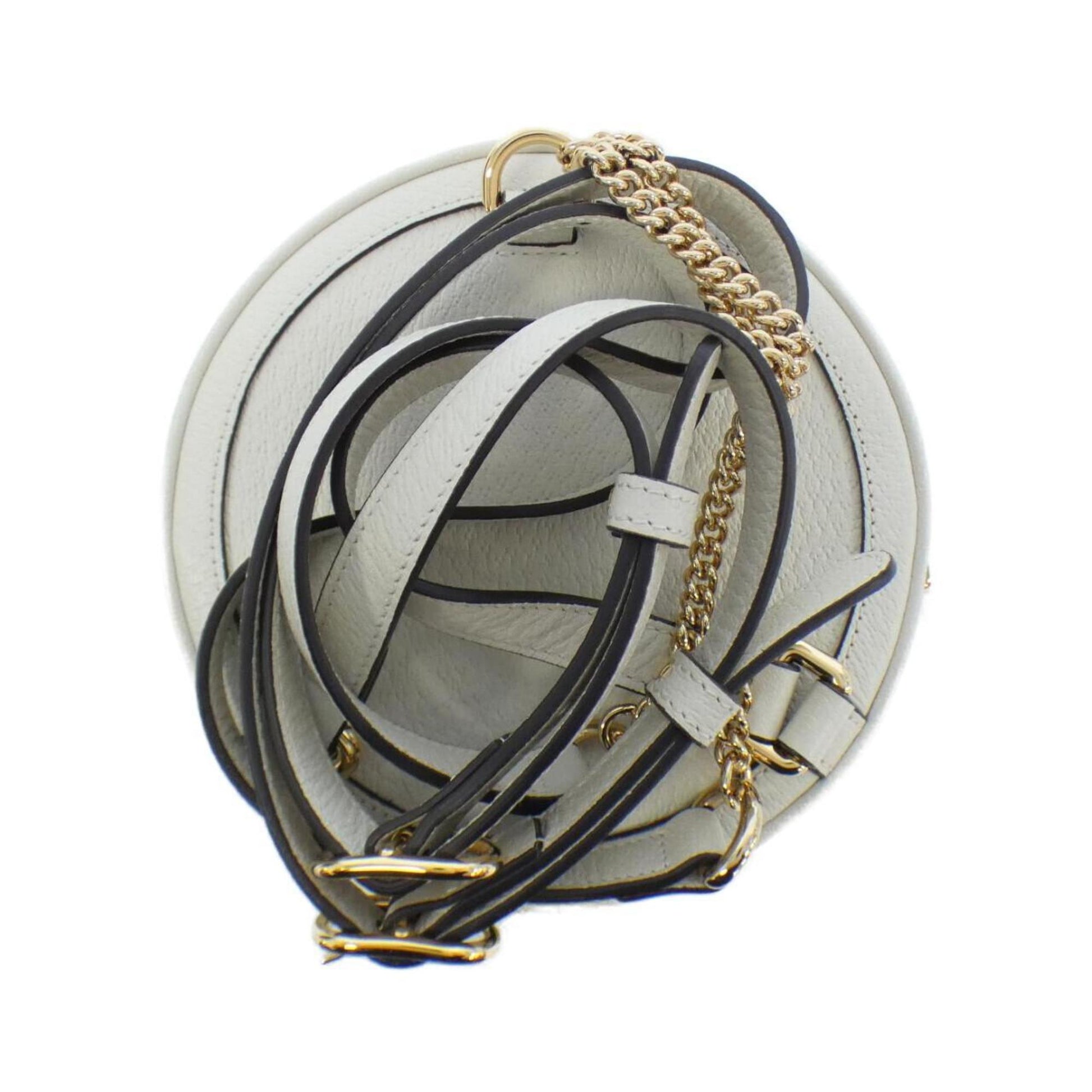 Gucci Ophidia, White, Leather, backpack