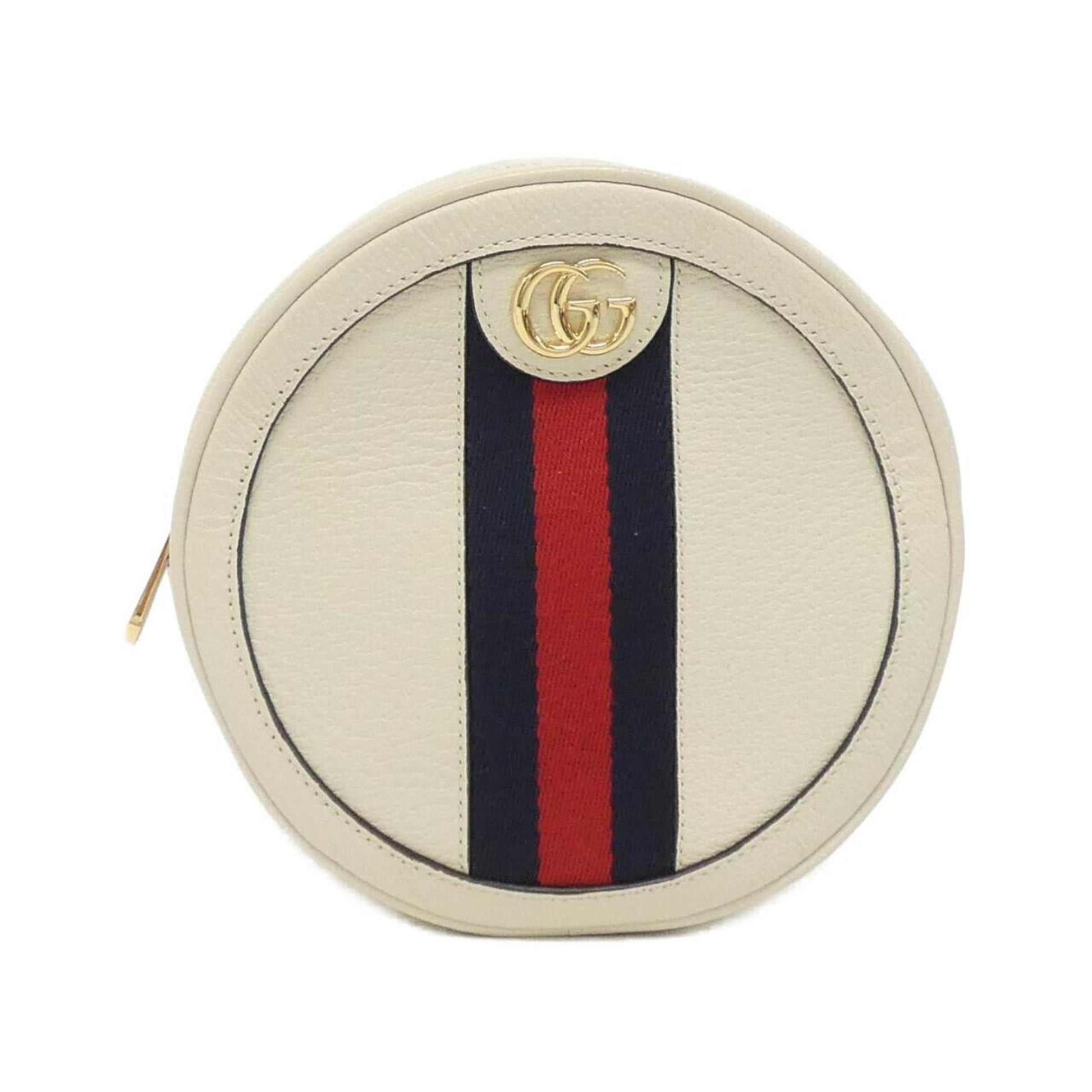 Gucci Ophidia, White, Leather, clutch