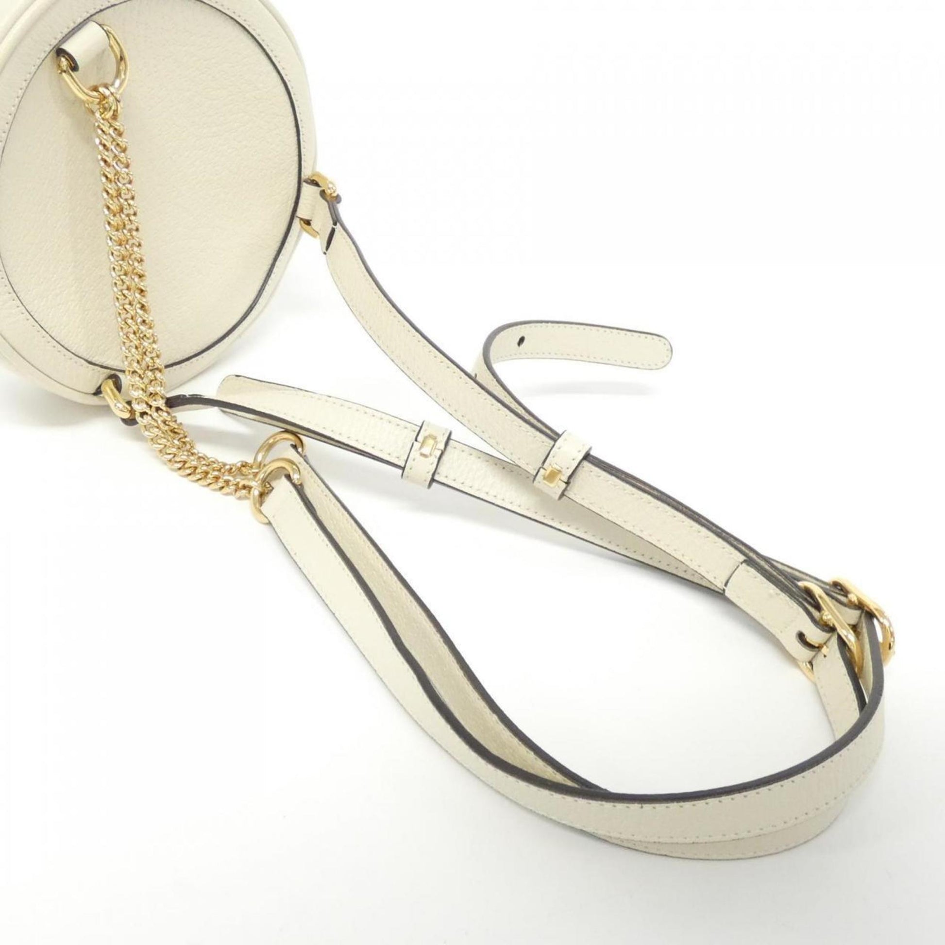 Gucci Ophidia, White, Leather, clutch