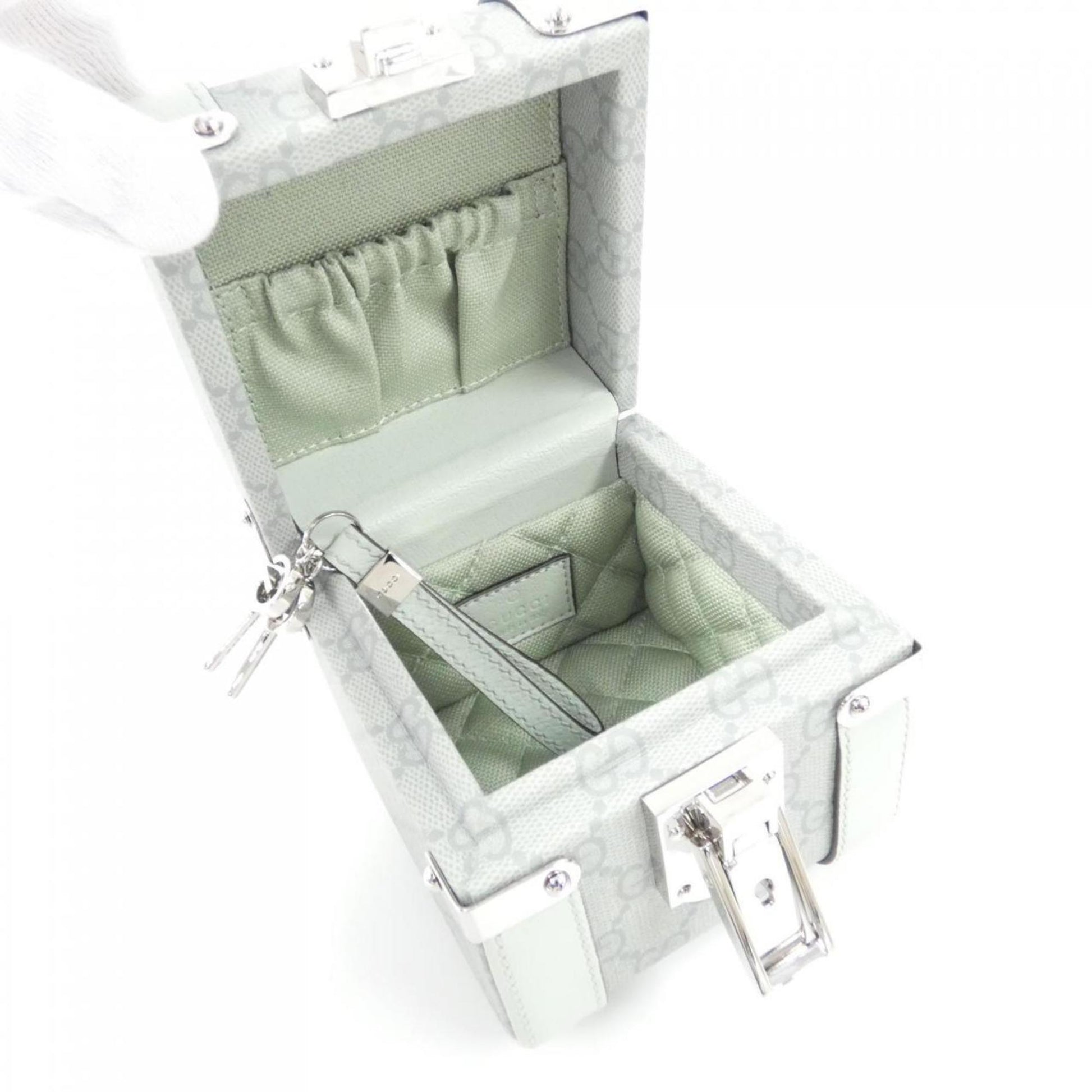 Gucci Cosmetic pouch, Grey, Canvas, clutch