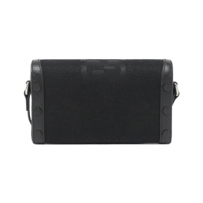 Gucci Horsebit, Black, Canvas, shoulder