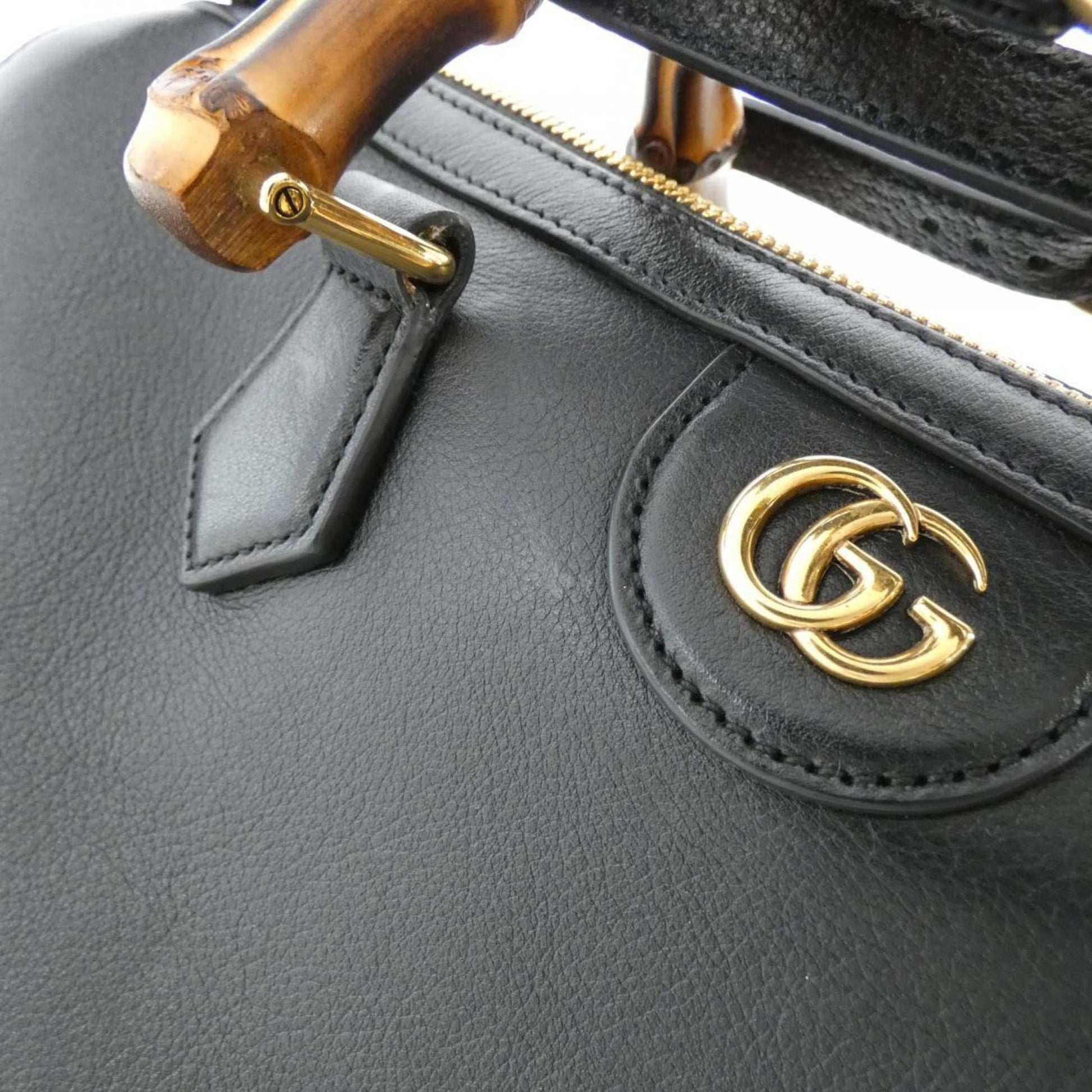 Gucci Diana, Black, Leather, travel