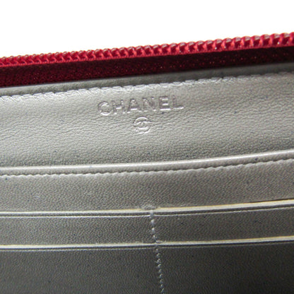 Chanel Camellia, Burgundy, Leather, wallet
