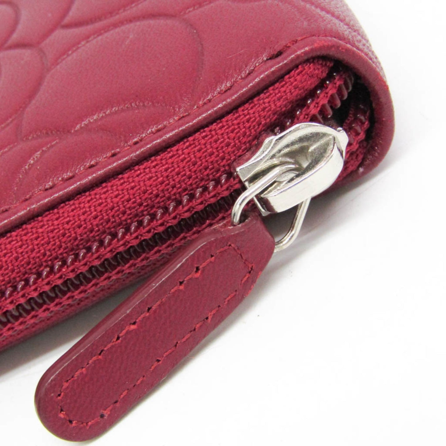 Chanel Camellia, Burgundy, Leather, wallet