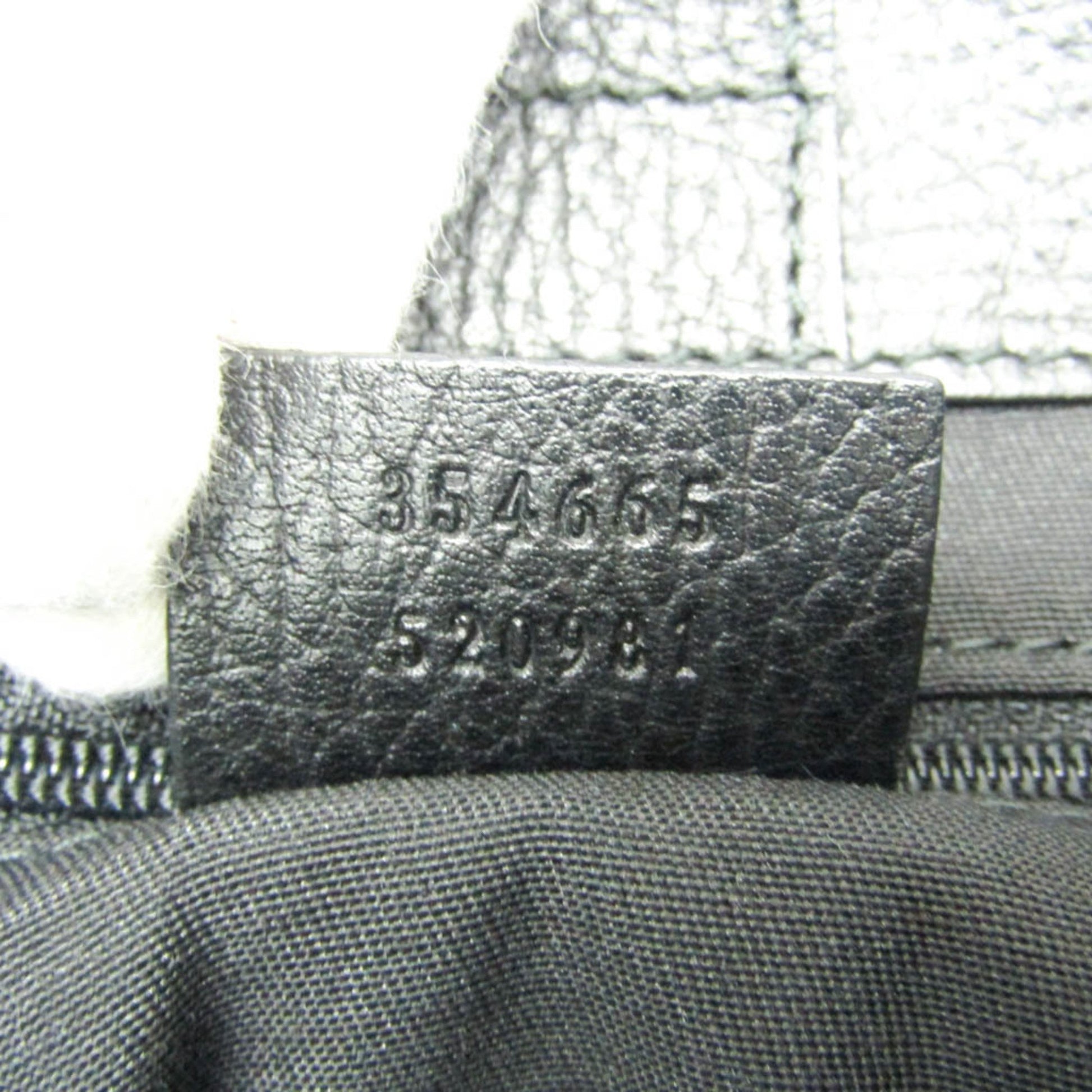 Gucci, Black, Leather, tote